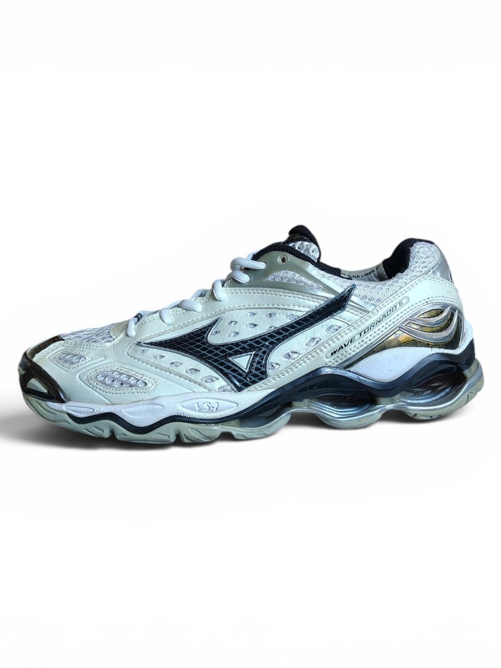 Mizuno Men's Wave Tornado 6 Volleyball Shoe Sneakers Size 9 Black/White/Silver